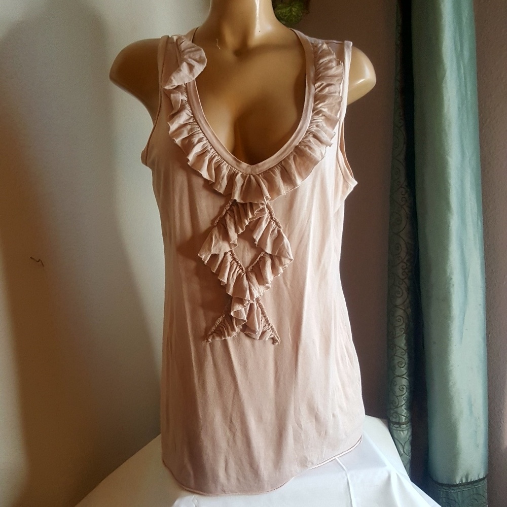 🍬CAbi  dusty rose womens embellished tank Top M